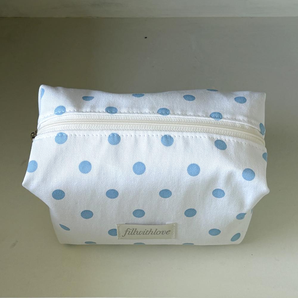 Bread pouch _Dot White&Blue