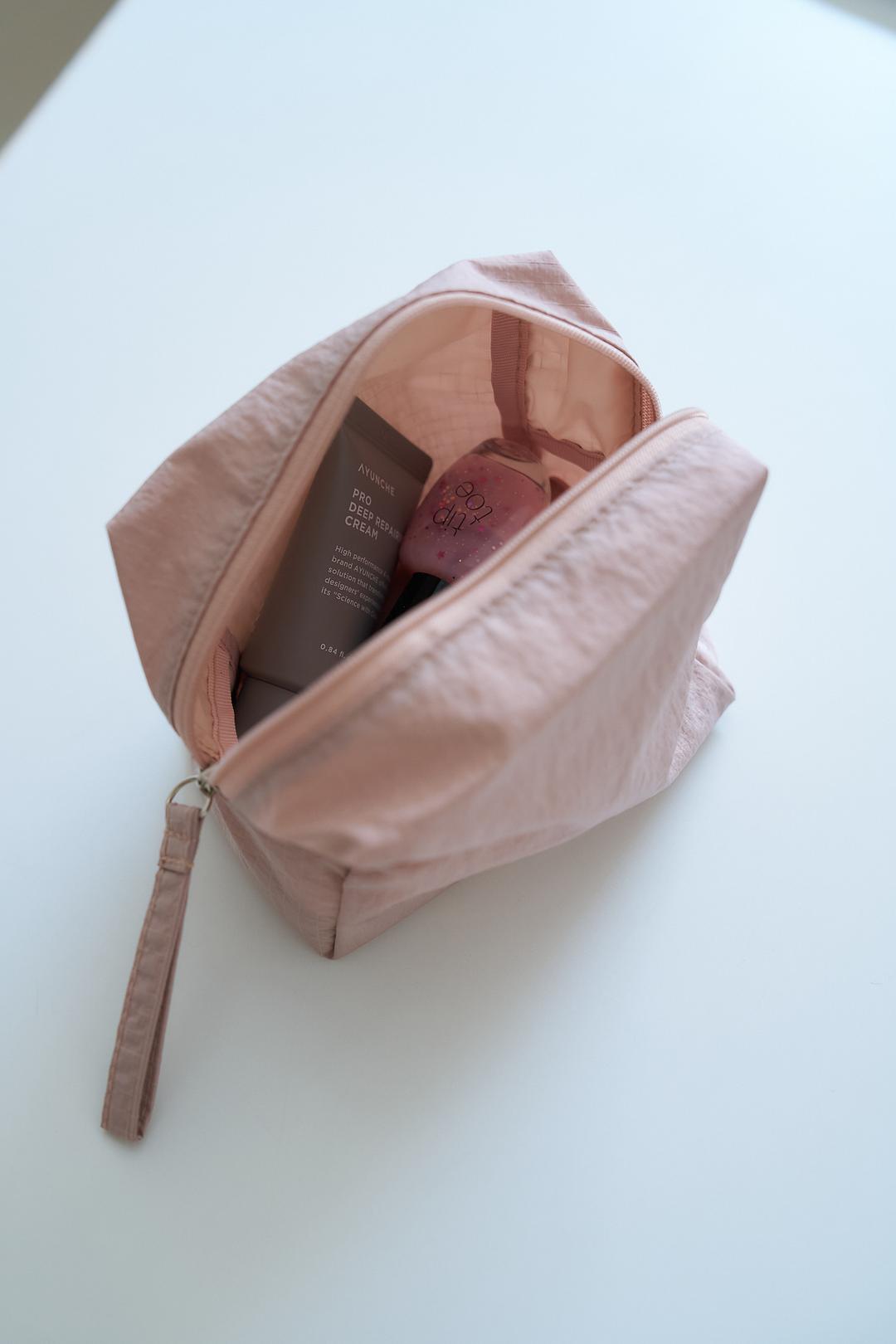 puff pouch (pink_nylon)