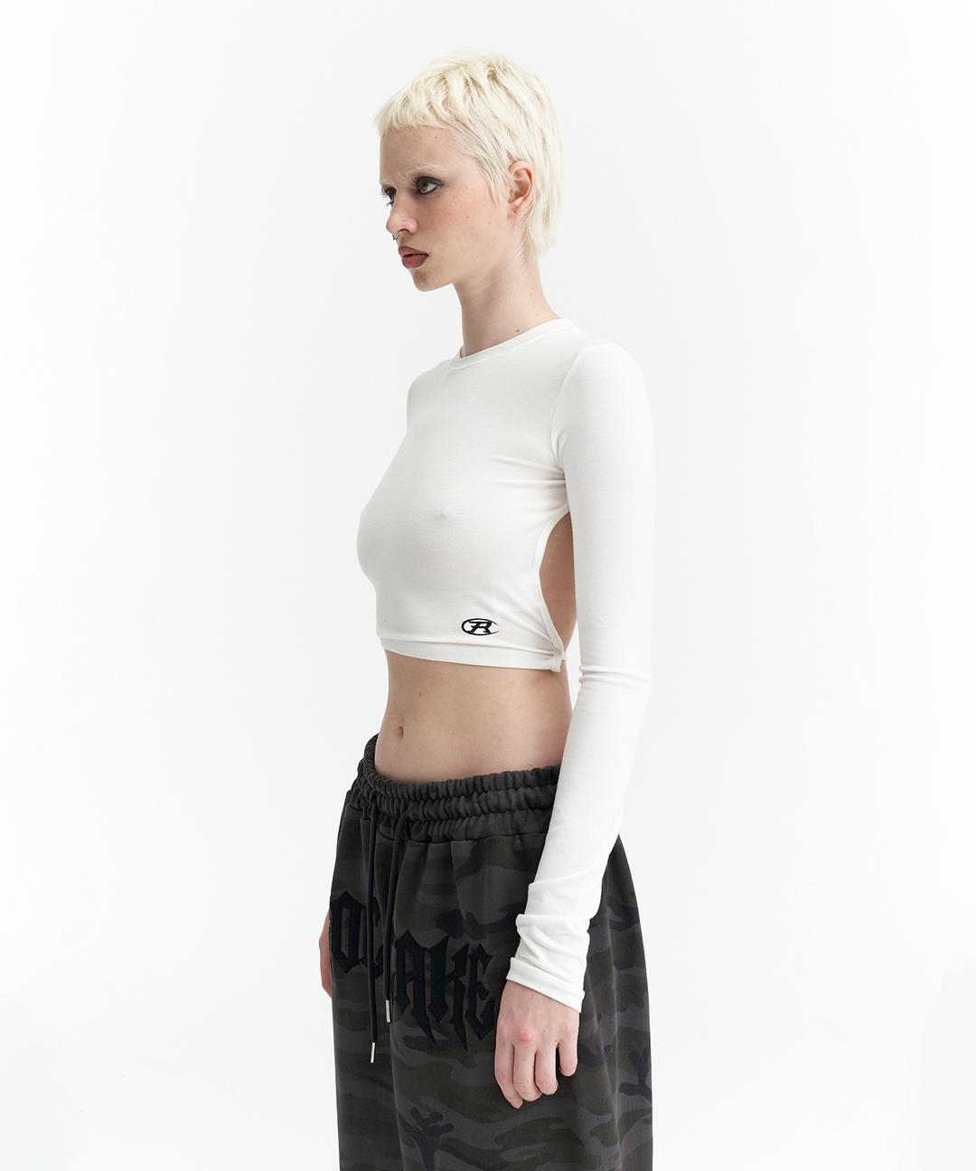 Backless Strap Top - White