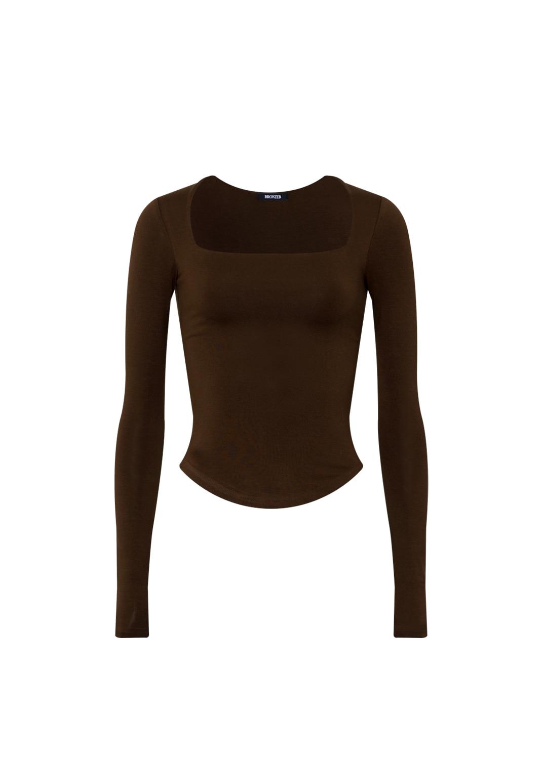 BASIC LONG SLEEVE - BROWN