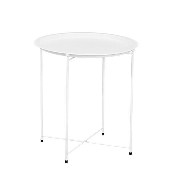 북유럽 사이드 스틸 원형 테이블