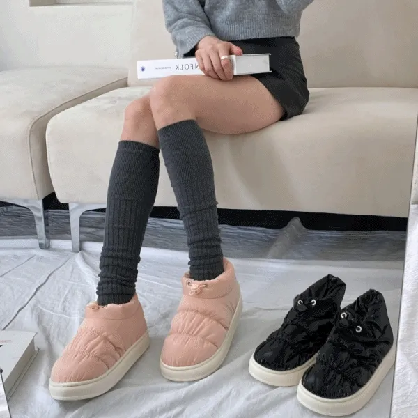 💙당일출고💙 남여공용 커플 털안감 스트링 패딩 숏부츠 sn816