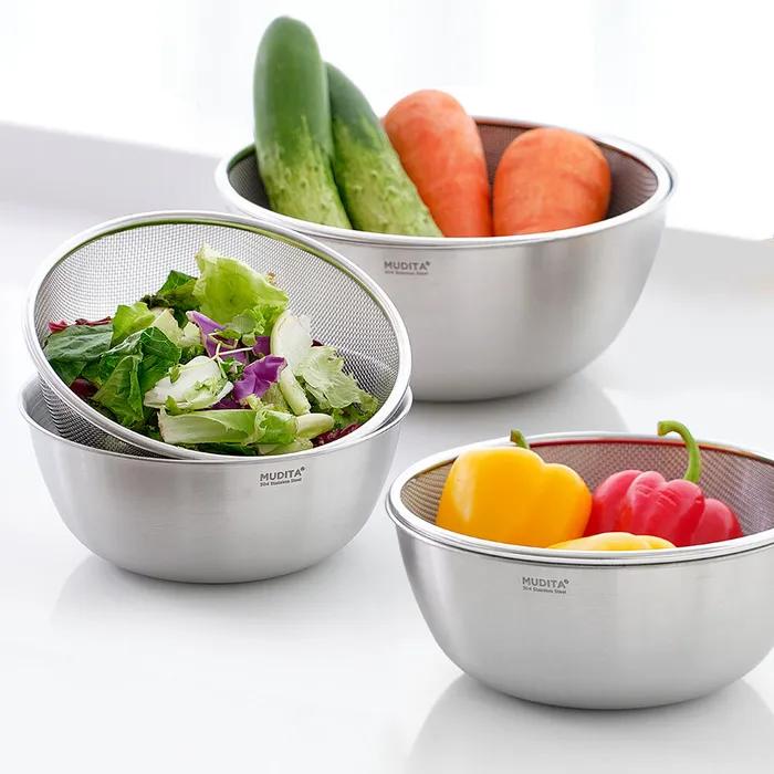 무디타 올스텐 믹싱볼 & 채반 혼합 세트 19cm+22cm+24cm