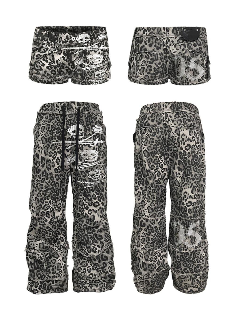 Leopard Sweatpants Long & Short (2type)