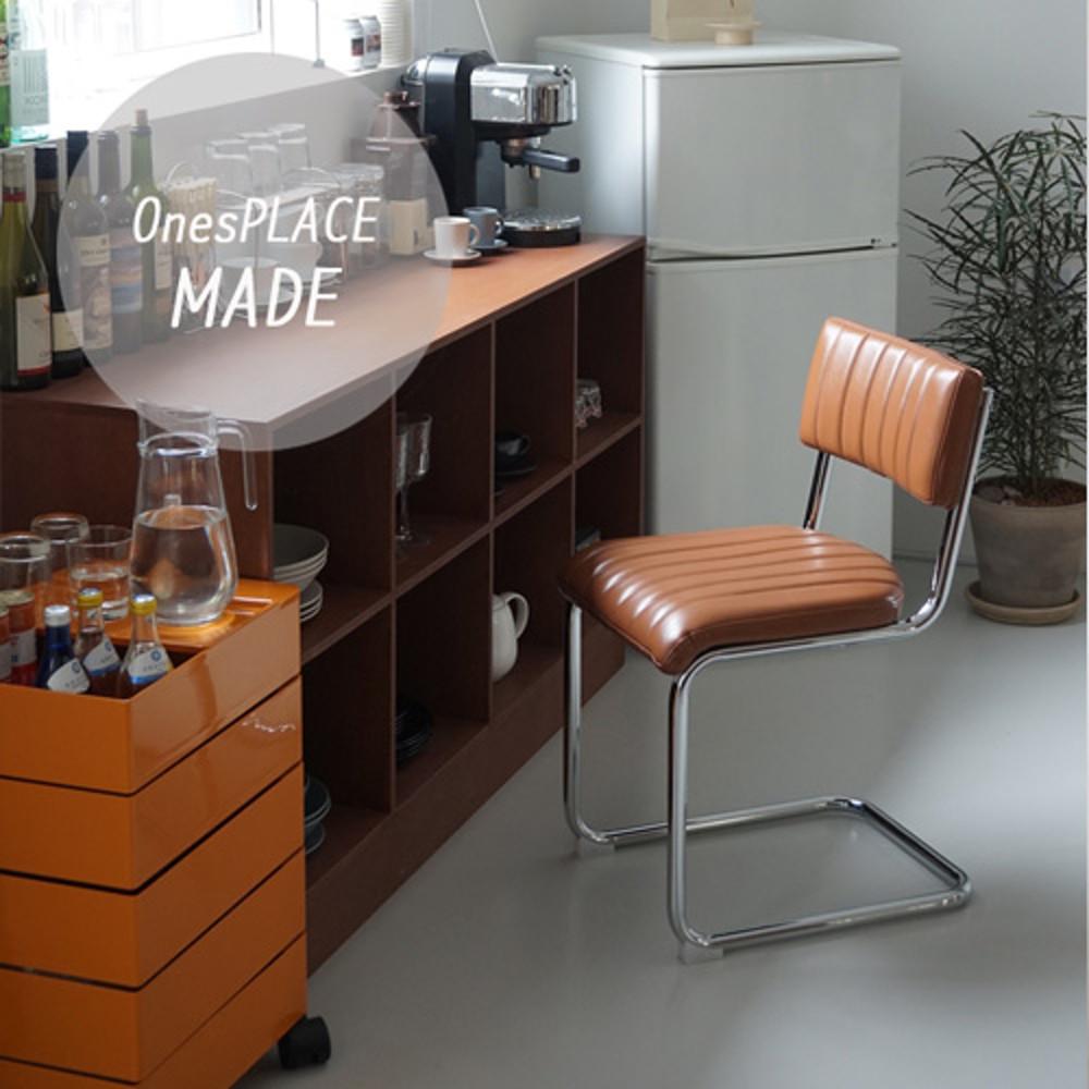 [Ones PLACE] 애프터 체어 브라운 / 카페 인테리어 식탁 캔틸레버 의자