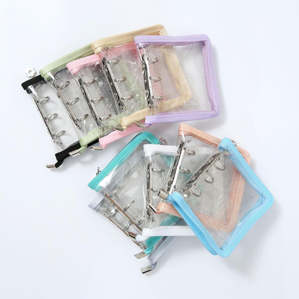 3공 지퍼 바인더 다이어리 커버 미니 심플칼라 포카 삼공 하이틴 사진