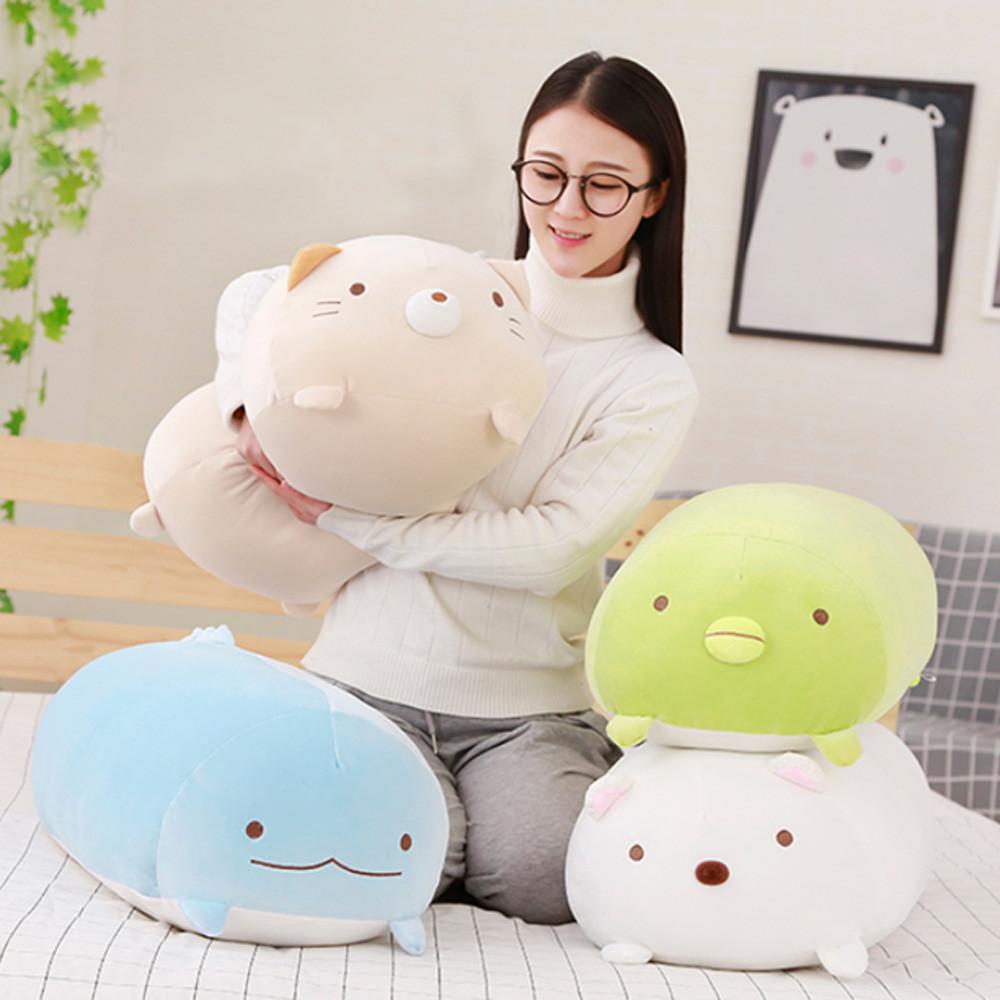 대형모찌 스밋코구라시인형 안고자는인형 공룡 펭귄 곰 고양이 바디필로우 애착 인형