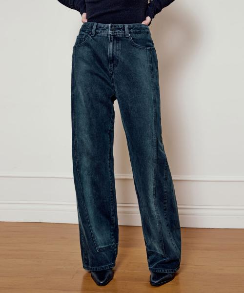 오버다잉 세미와이드 팬츠-그린(여)