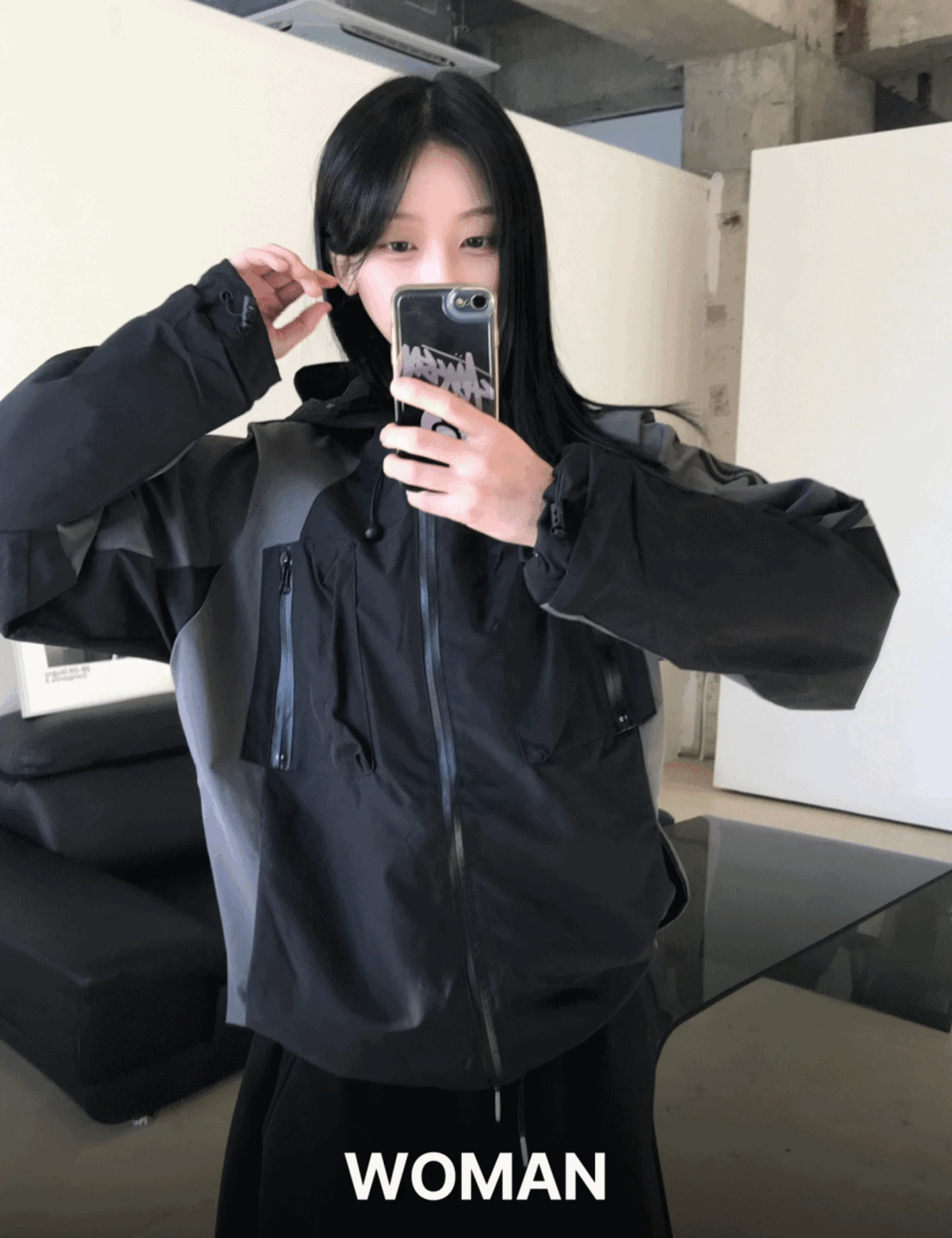 [WOMAN] 고프코어 배색 윈드자켓