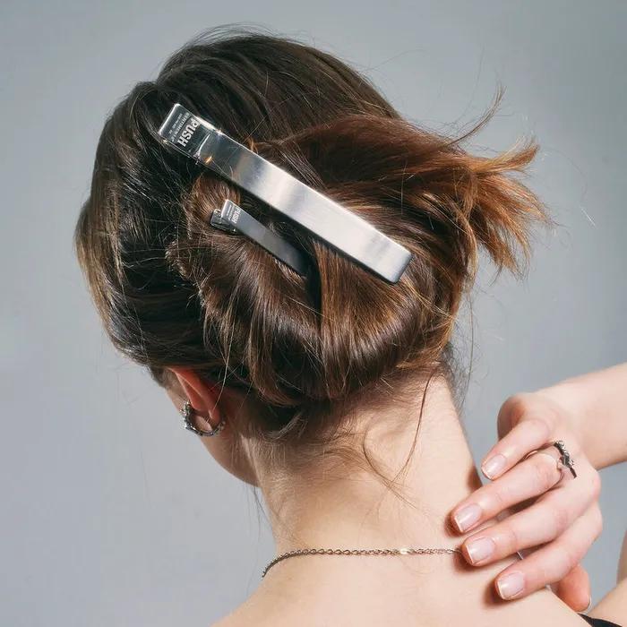 NO.353 [SILVER] HAIR PIN 2set XXL 푸쉬핀 클립