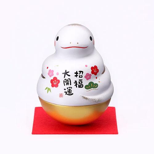 야쿠시가마 2025년 뱀의 해 오뚜기 도자기 장식