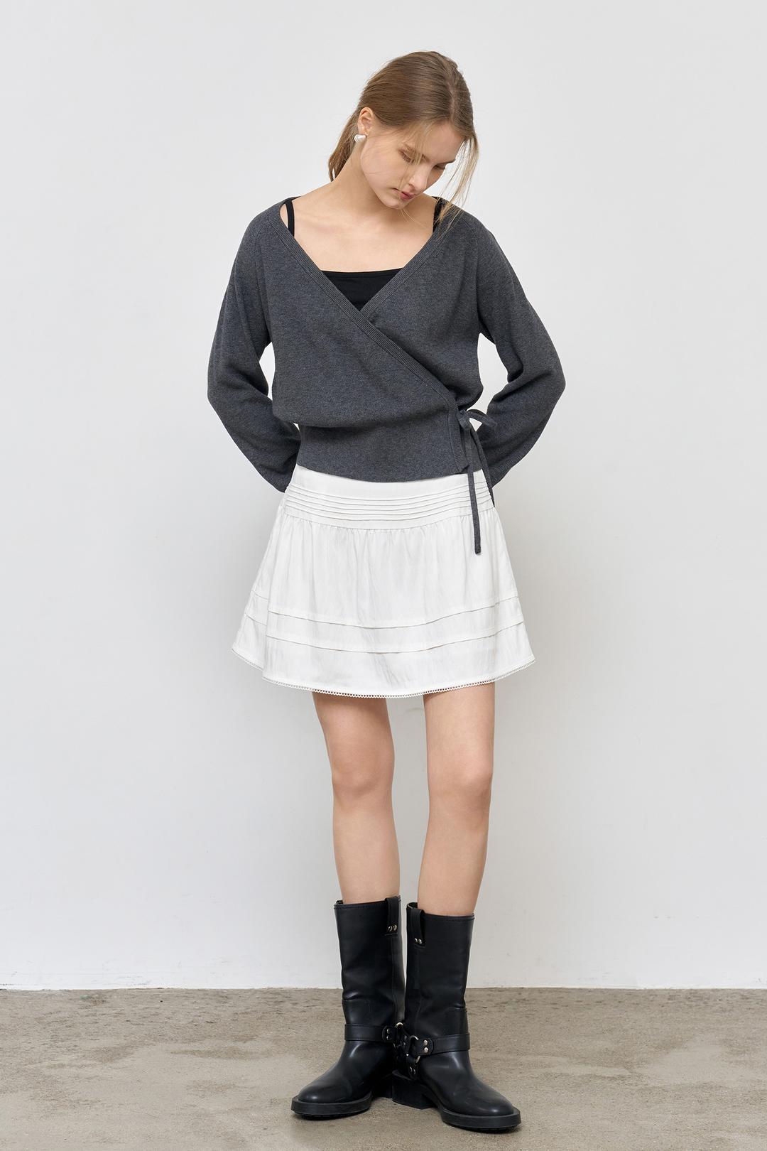 WOMAN 하찌 랩 가디건 [CHARCOAL]