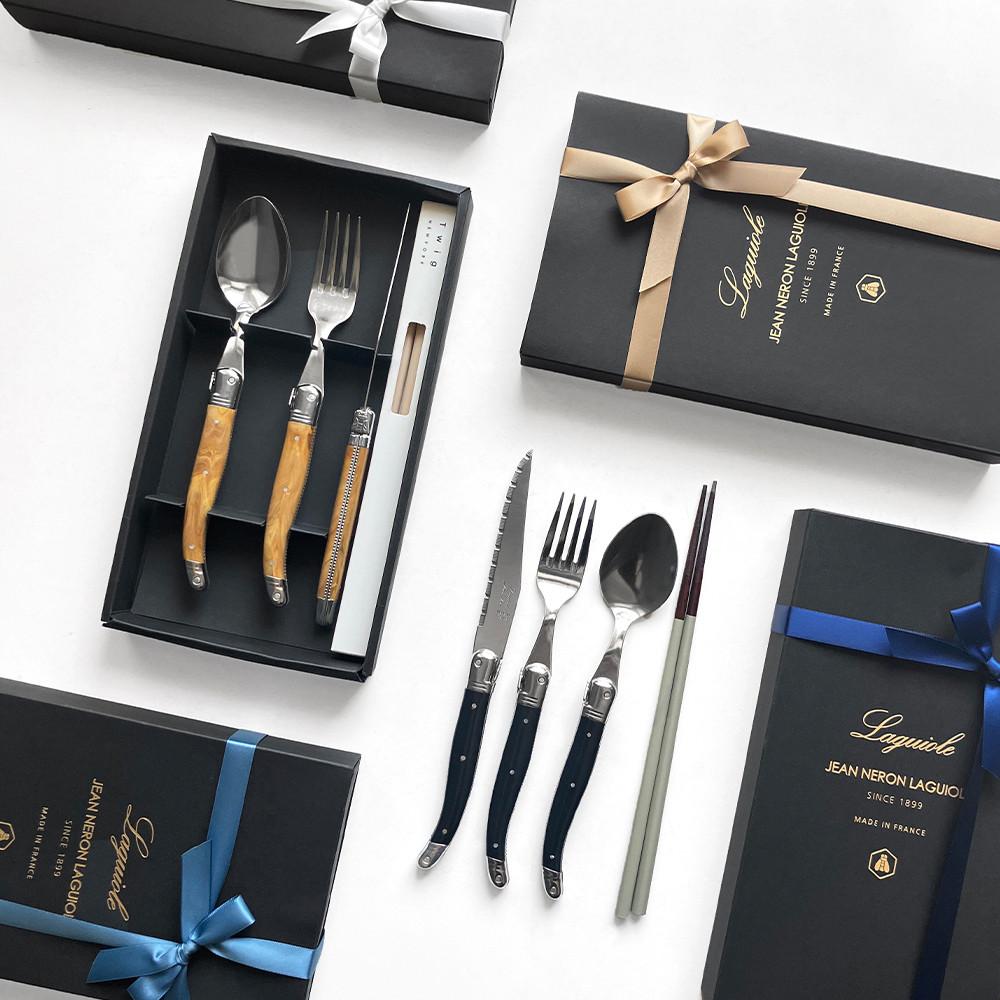 [한국공식수입원_장네론라귀올] 선물포장_1인 선물세트 (라귀올양식기+트위그뉴욕젓가락 세트)