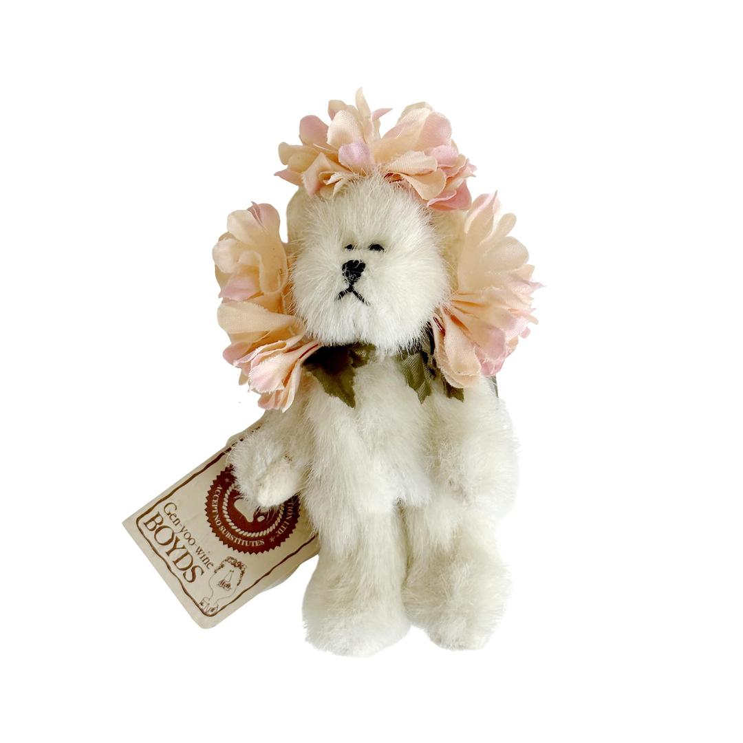 [Boyds] Boyds Mini Flower Bears Plush Ornament ‘Pink’