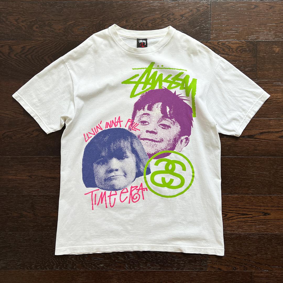 Stussy / Livin Inna Full Time Era Y2K Vintage T-shirt