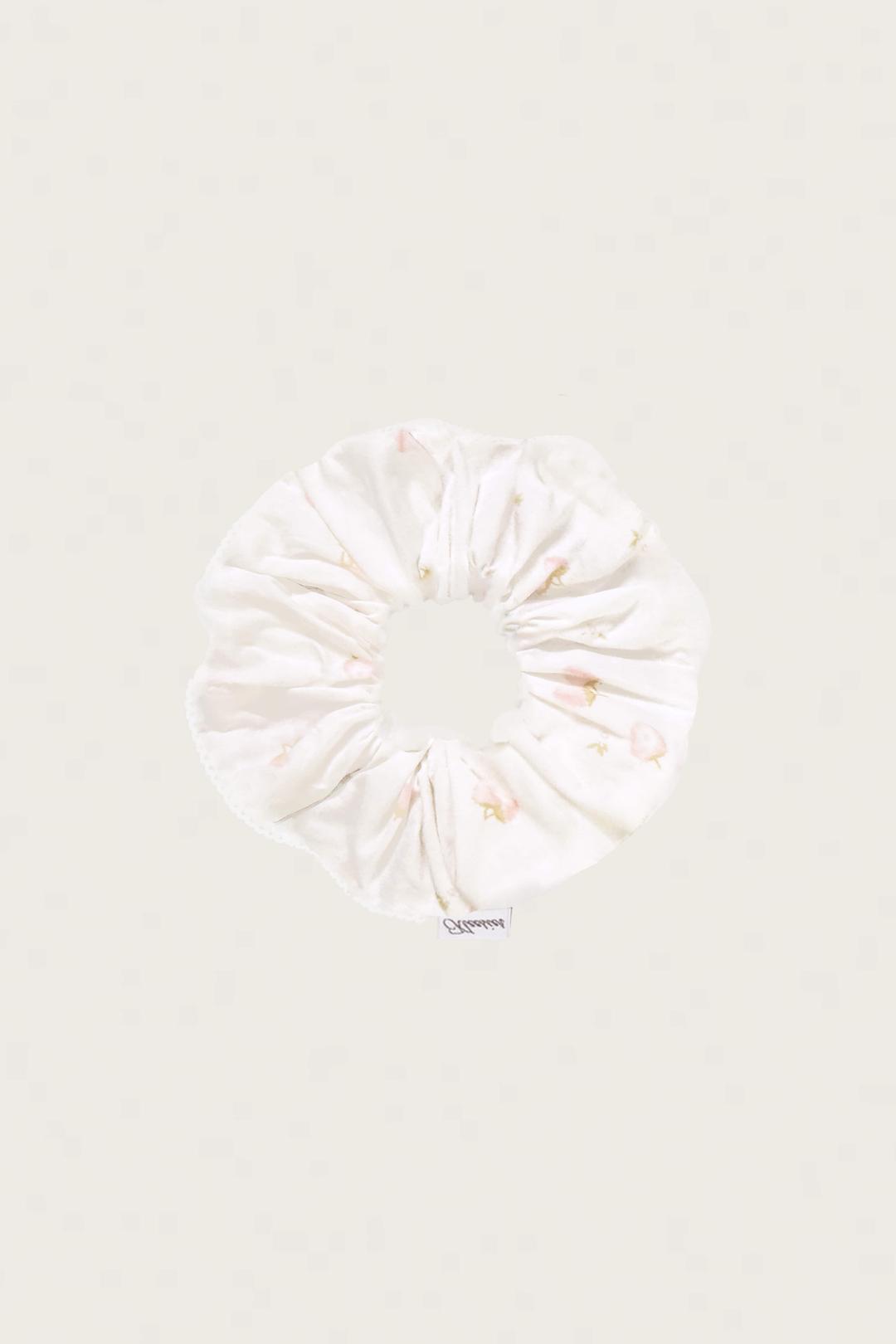 Pink strawberry scrunchie