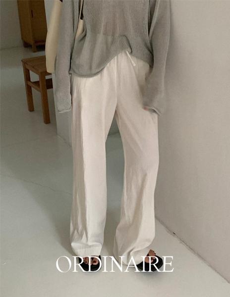 가내스라 [ordinaire] 시드 밴딩 팬츠 (3color/숏·롱/크림숏,블랙숏 단독주문시오늘출발)
