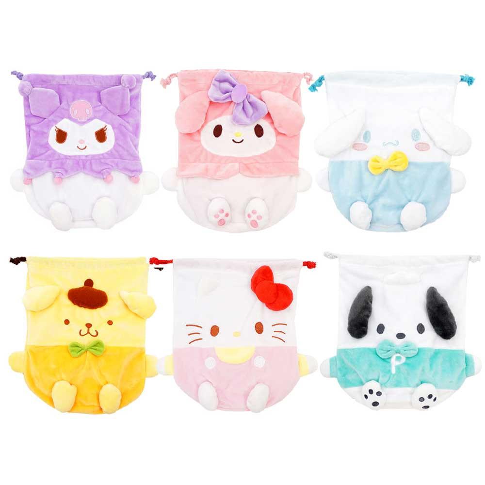 산리오 쿠로미 헬로키티 마이멜로디 시나모롤 폼폼푸린 포차코 캐릭터 조리개 파우치 스트랩