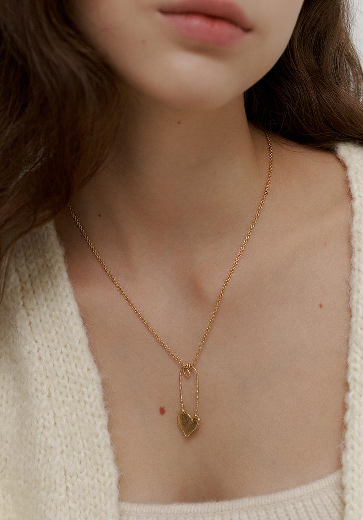 love clip necklace (Silver 925)