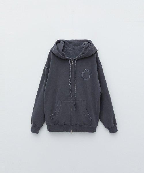 PIGMENT LOGO HOODY IN CHARCOAL