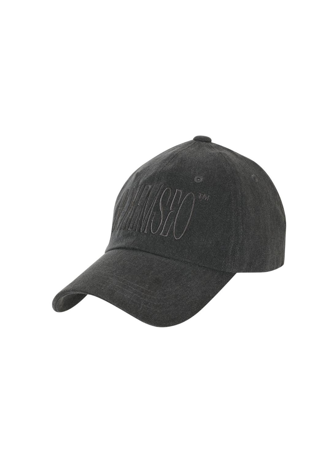 SIGNATURE LOGO PIGMENT BALL CAP, CHARCOAL