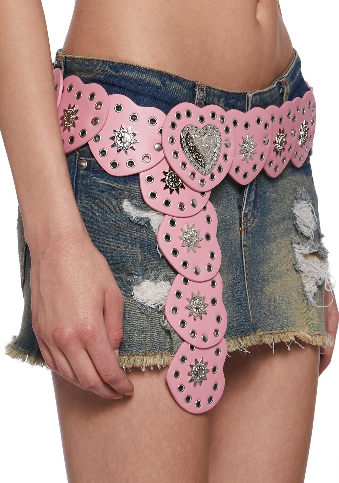 Courting Hearts Waist Belt - PINK / ONE SIZE