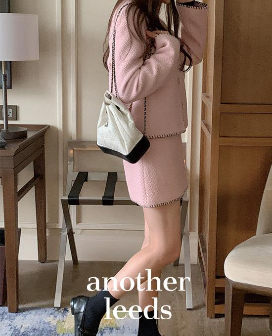 [신상9%할인♥] [another leeds] 셋업 멜로샤 트위드 스커트 (울 70%) (기장추가 오픈)
