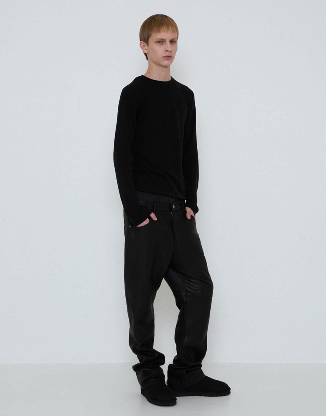 254 Tencel Waffle Long Sleeve (Black)