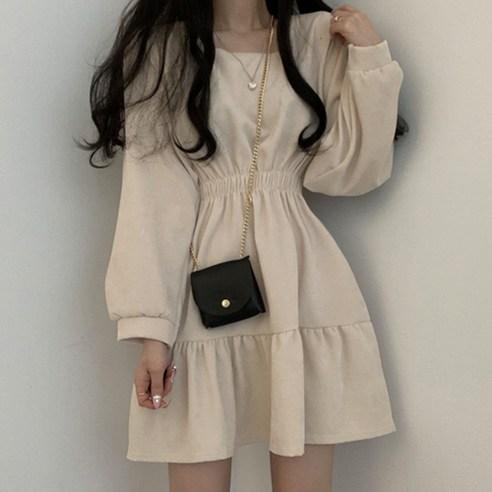 라라벨 여성용 원피스 조엘 스퀘어 밴딩 무지 러블리 캉캉 미니 원피스 - 원피스/세트류 | 쿠팡