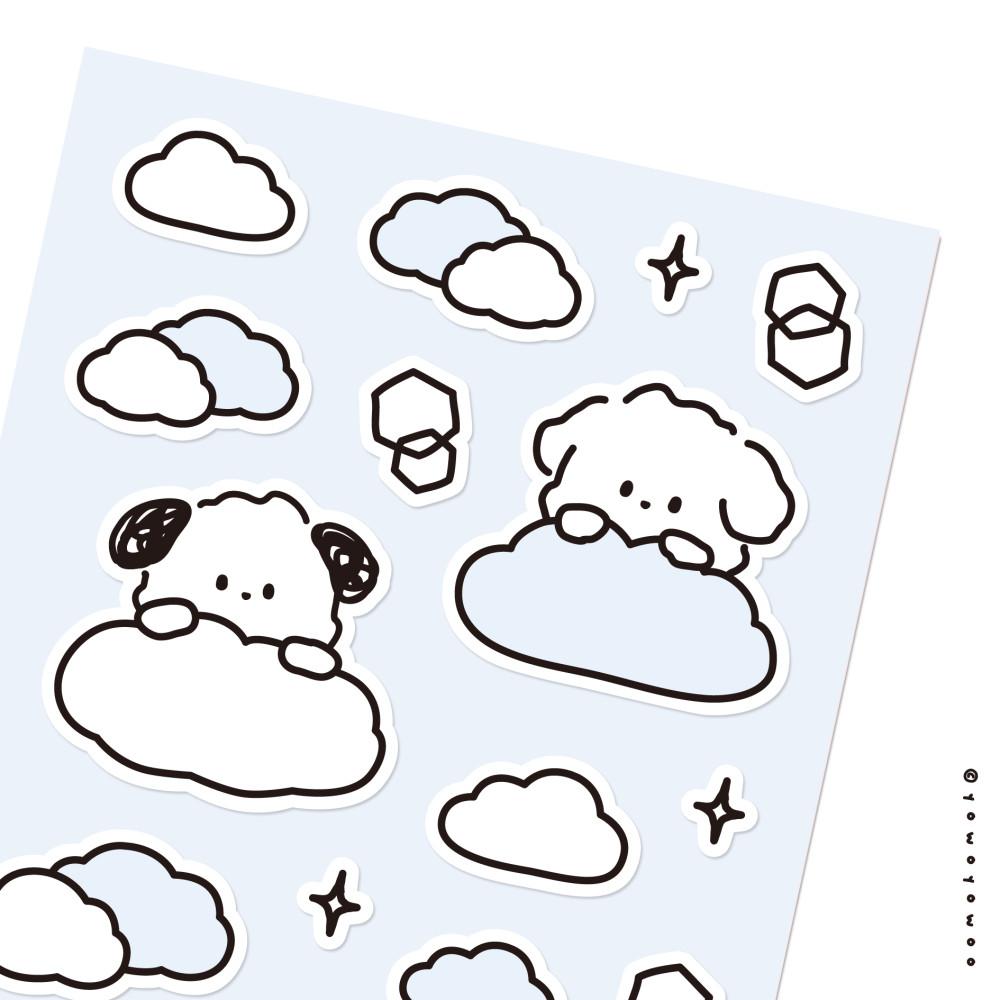 [요우] 구름 씰스티커