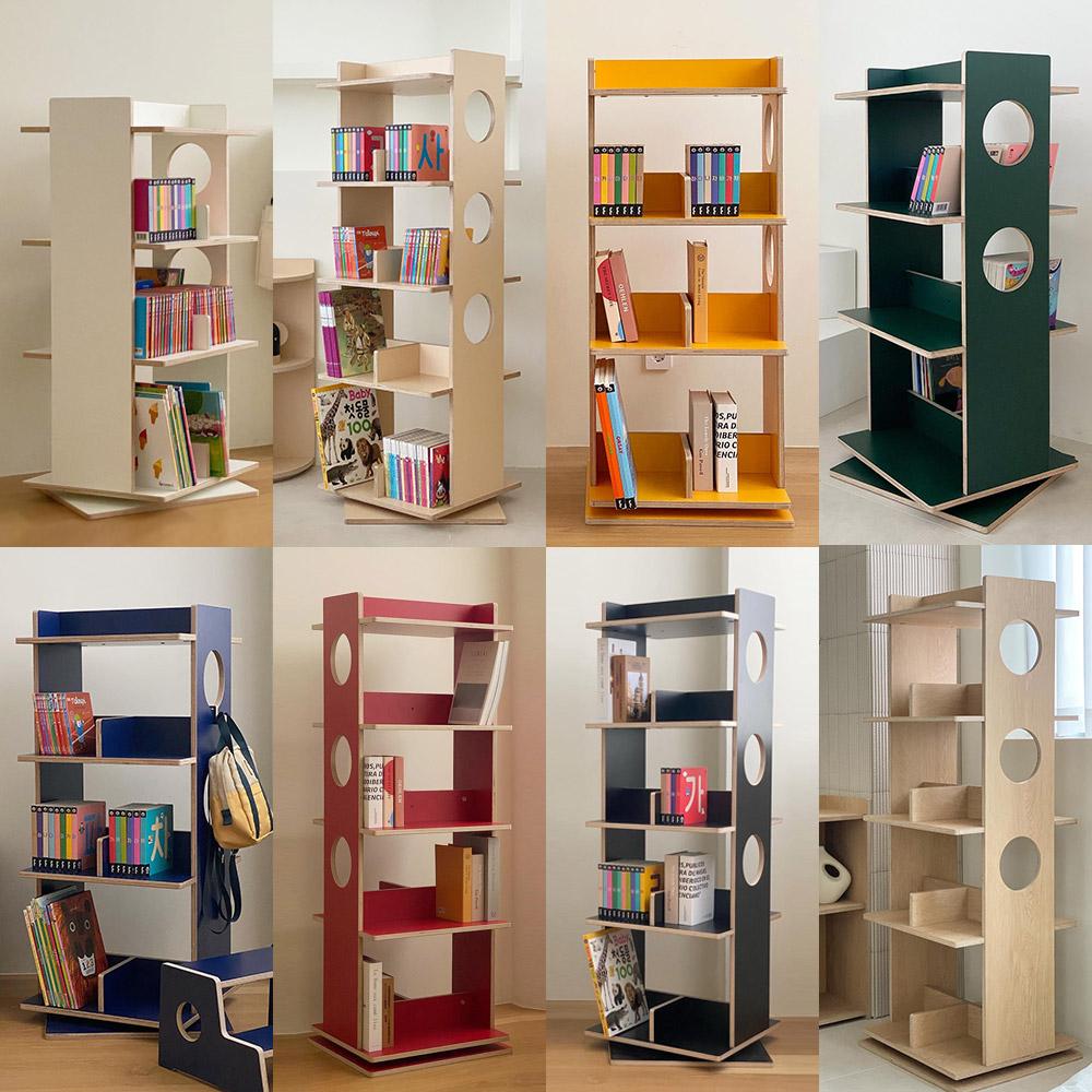 JD홈드레싱 키즈 어린이 유아 4단  회전책장