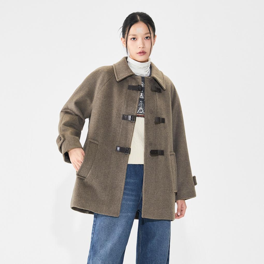 울블랜드 스탠카라 버클 코트_MIWJHF106G