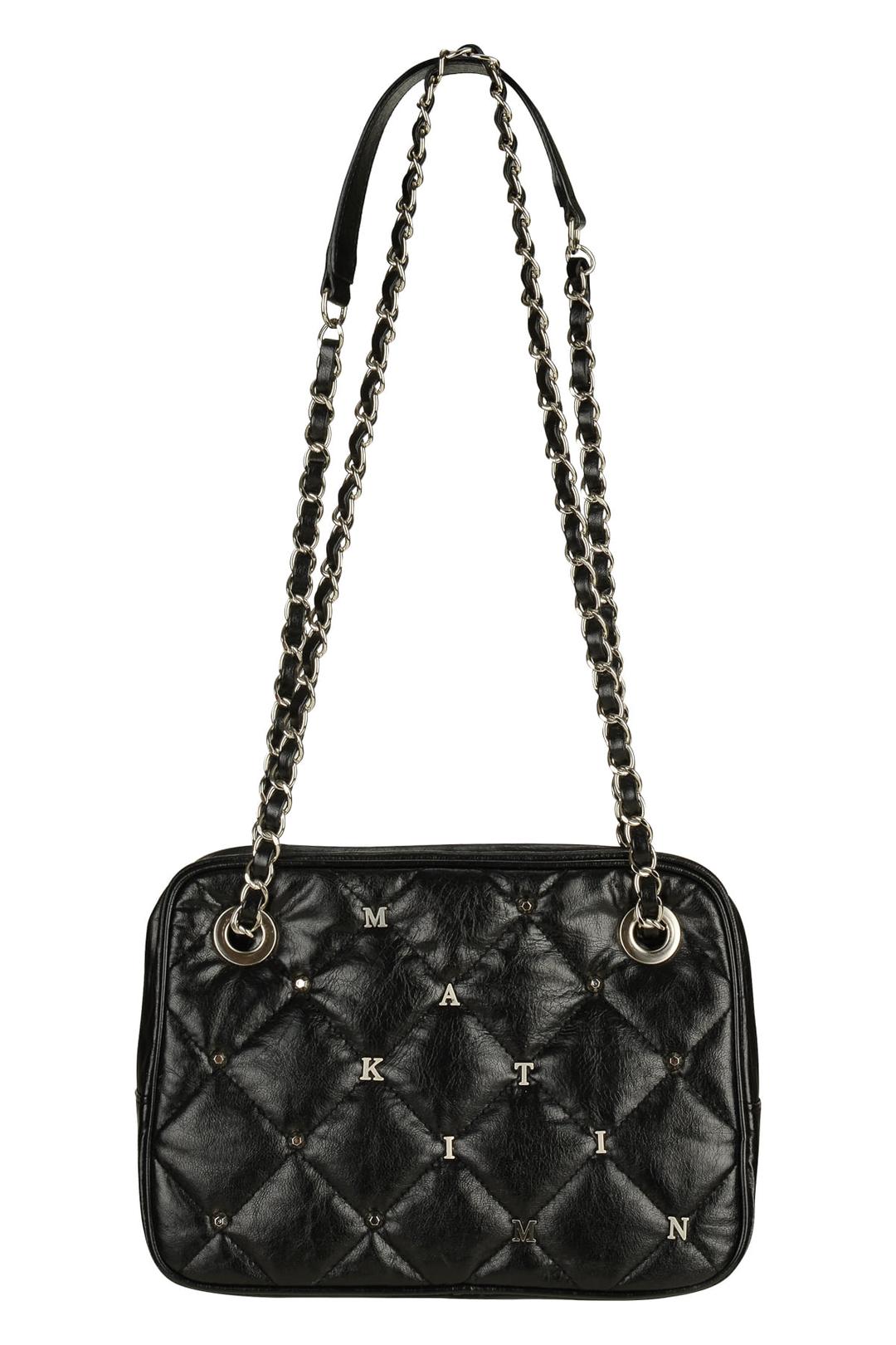 STUD MIDDLE QUILTING BAG IN BLACK