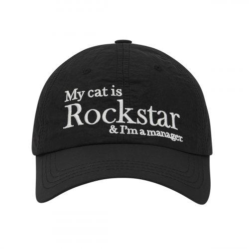 Rockstar cat Nylon cap (Black)