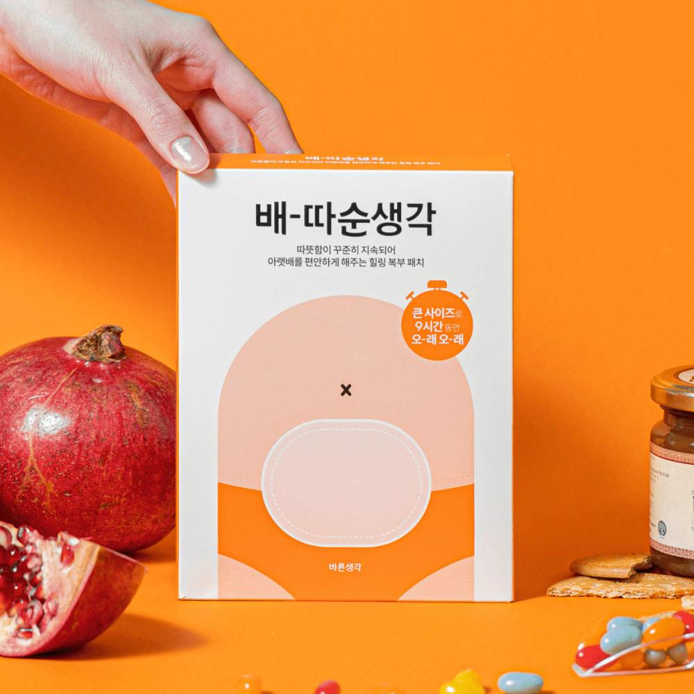 바른생각 생리 핫팩 배따순생각 5매입 생리통 붙이는 온찜질팩 여자친구선물