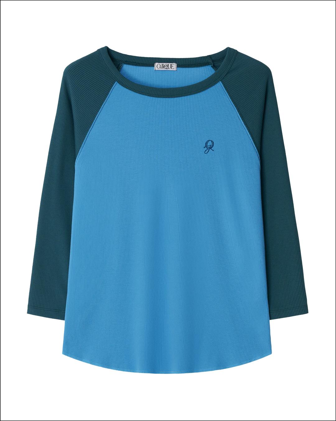 COLORIS RAGLAN T-SHIRT_GREEN&BLUE