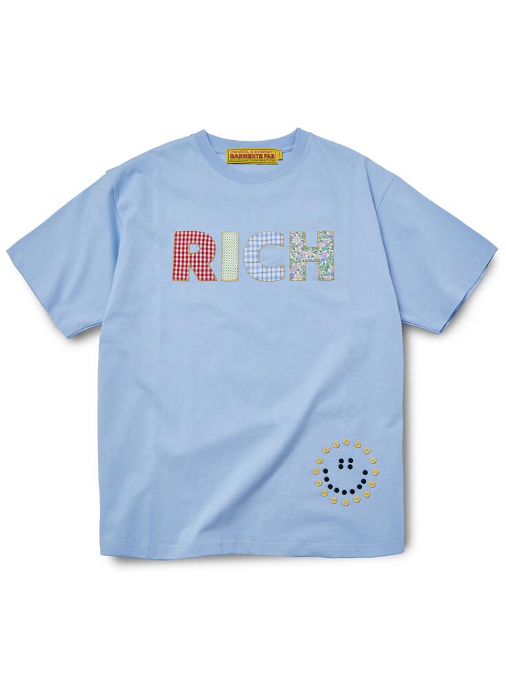 Homemade Rich Smile Button Tee (BLUE)