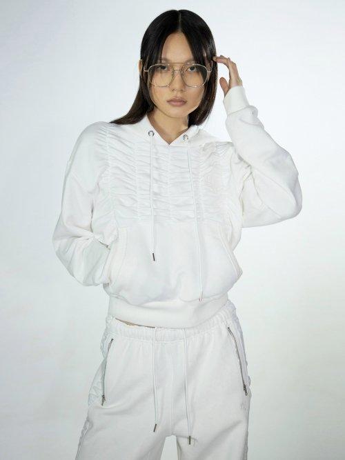 G_SHRRING SWEAT HOODY_22FW / WHITE(S)