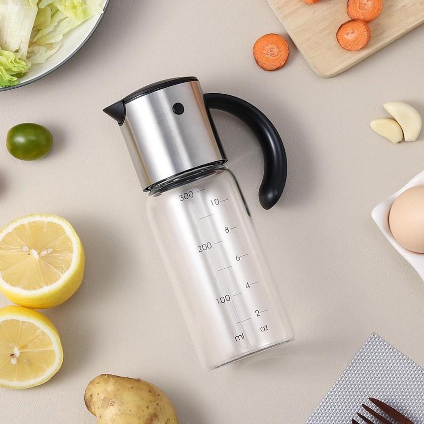 피아니메종 신상품 오일디스펜서 자동개폐 반자동 스텐 오일병, 오일디스펜서320m..., 320ml, 1개