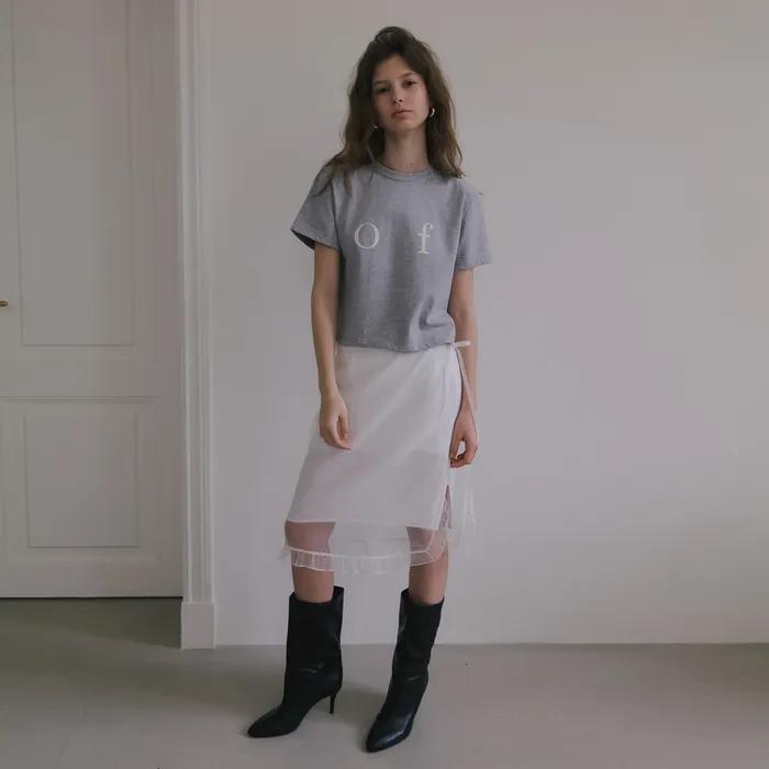 SHEER LAYERED WRAP SKIRT_WHITE