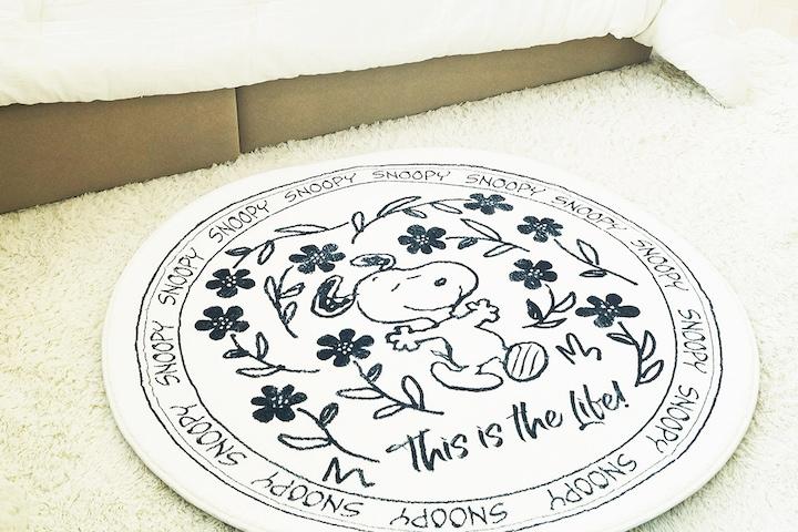 스누피 플라워/베이직 원형 러그 2size 사계절 인테리어