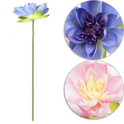 조화 인조 연꽃 로터스 꽃 인조 수련 조화꽃 가지 74cm 2색 택1 꽃장식 연출 소재