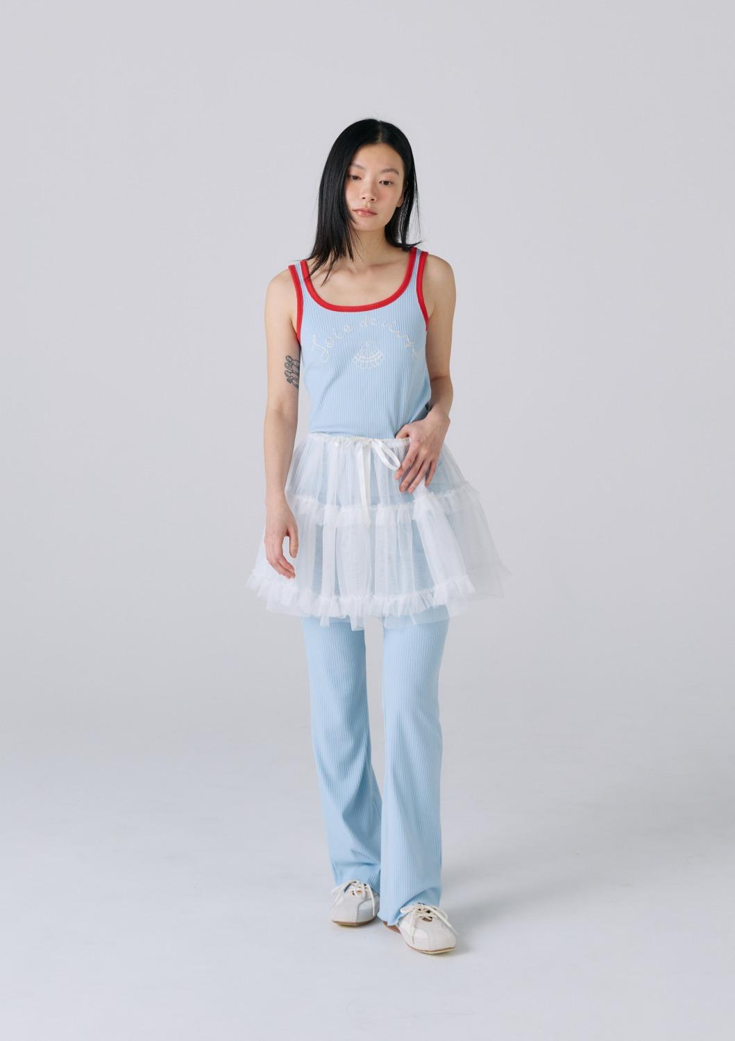 Mused Easy Bootscut Pants - Blue