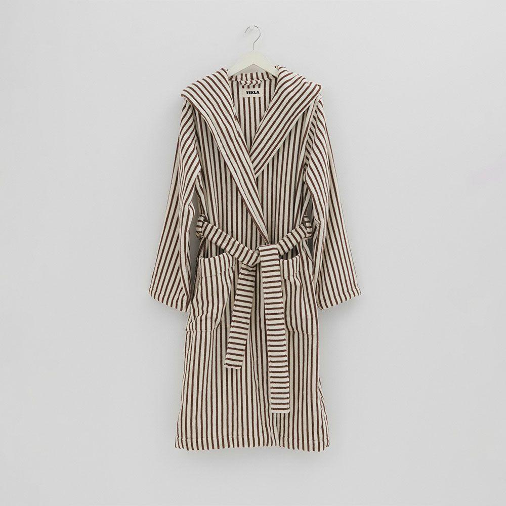 (U) HOODED BATHROBE (KODIAK STRIPES)