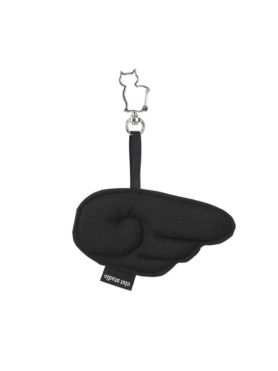 ♪ Puffy Wing Keyring - BLACK ♫