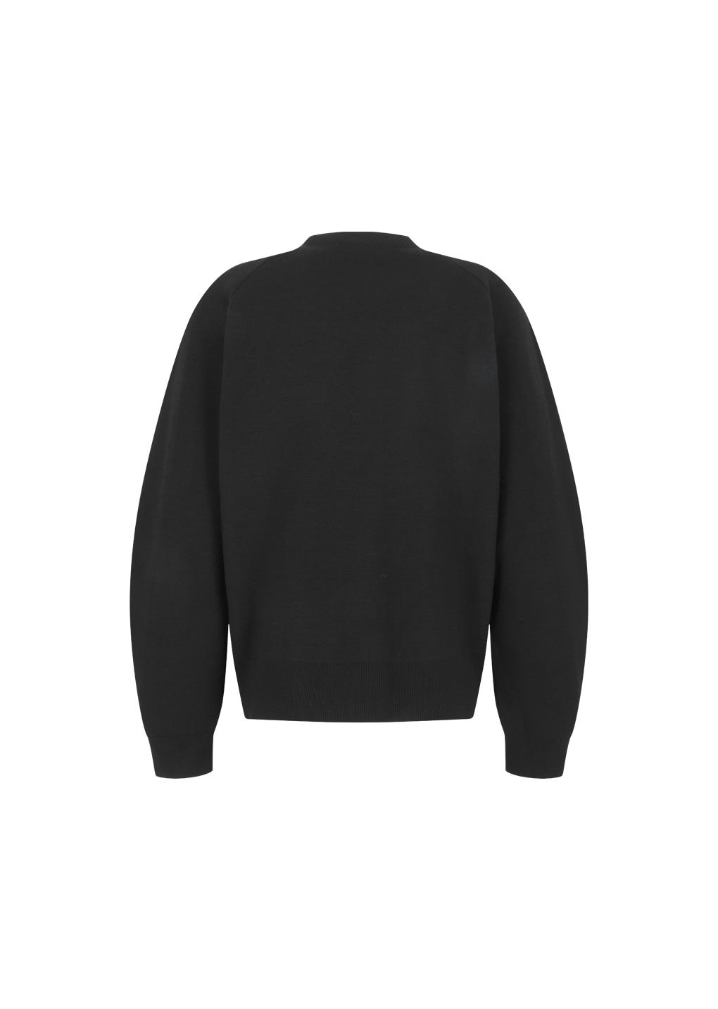 [예약주문] rounded sleeve cardigan, black