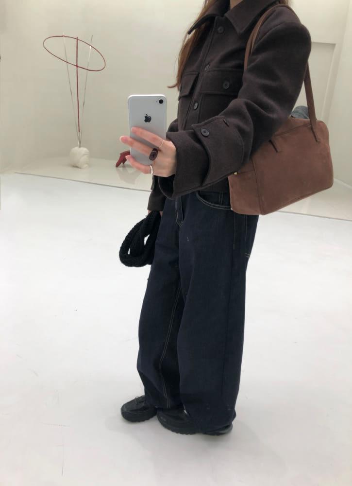 라이컨애로우 겨울숏코트 울자켓