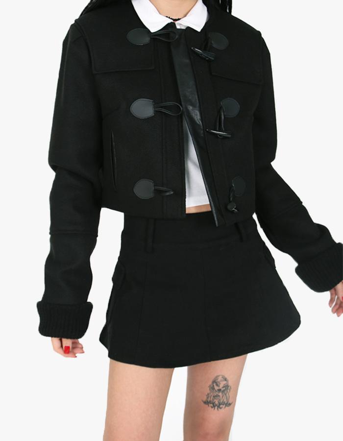 [GIRL] 웨일 크롭 더플 자켓
