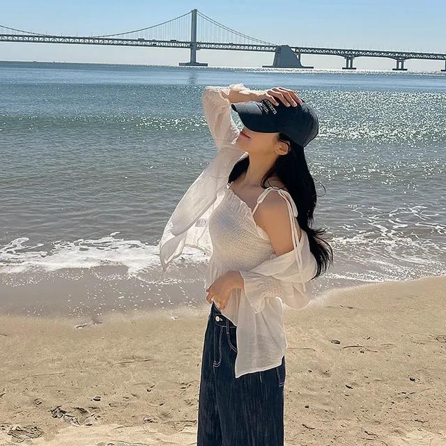 [44-110] [2만1천장 돌파🎉] 하이티 스모크 밴딩 나시 가디건 세트