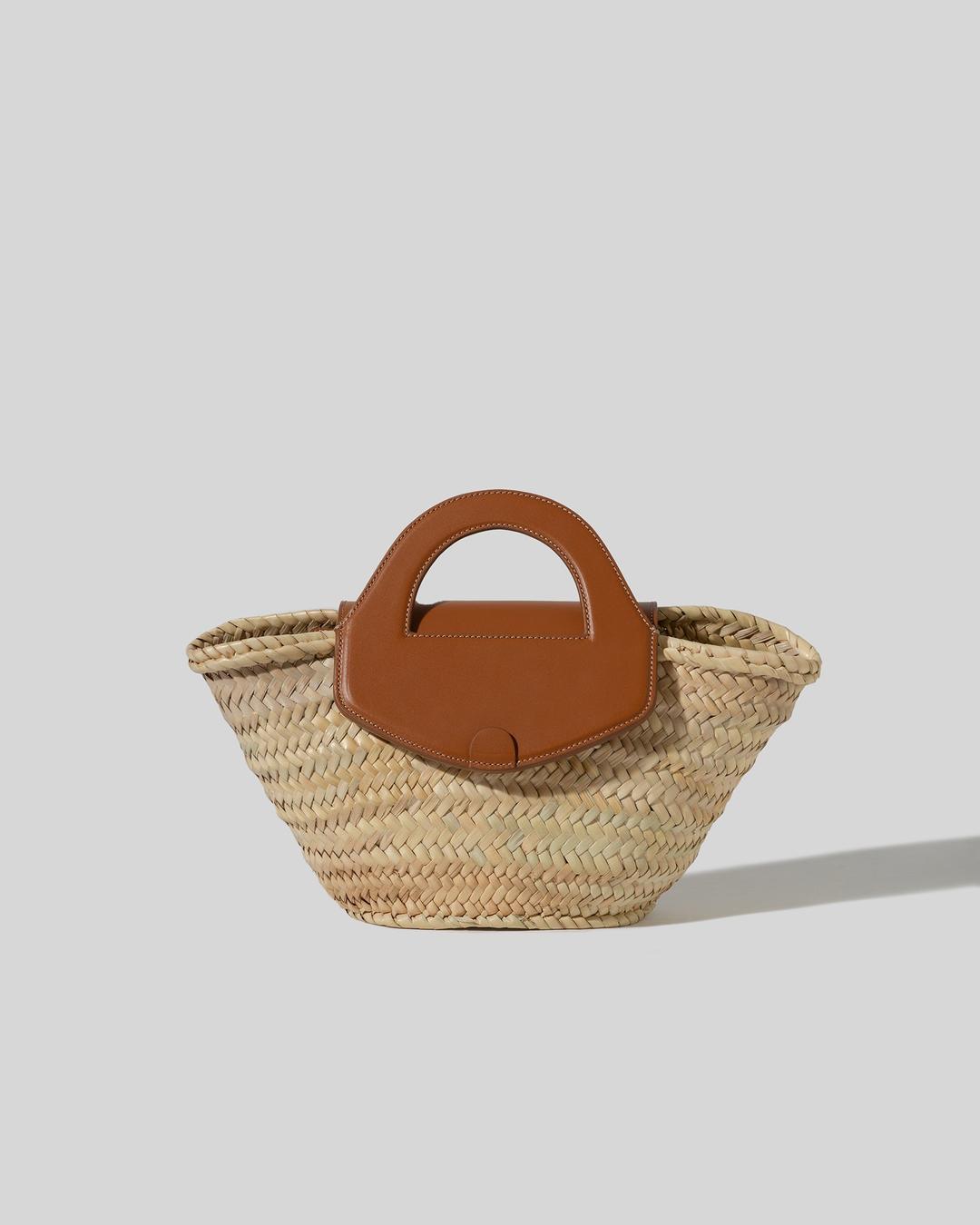ALQUERIA - Leather-Trimmed Straw Tote Bag